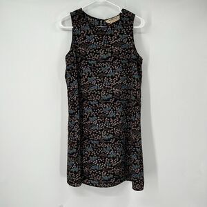 VTG Tickets Clothing Sleeveless Dress Dark Floral Y2K Midi Shift USA Countrycore